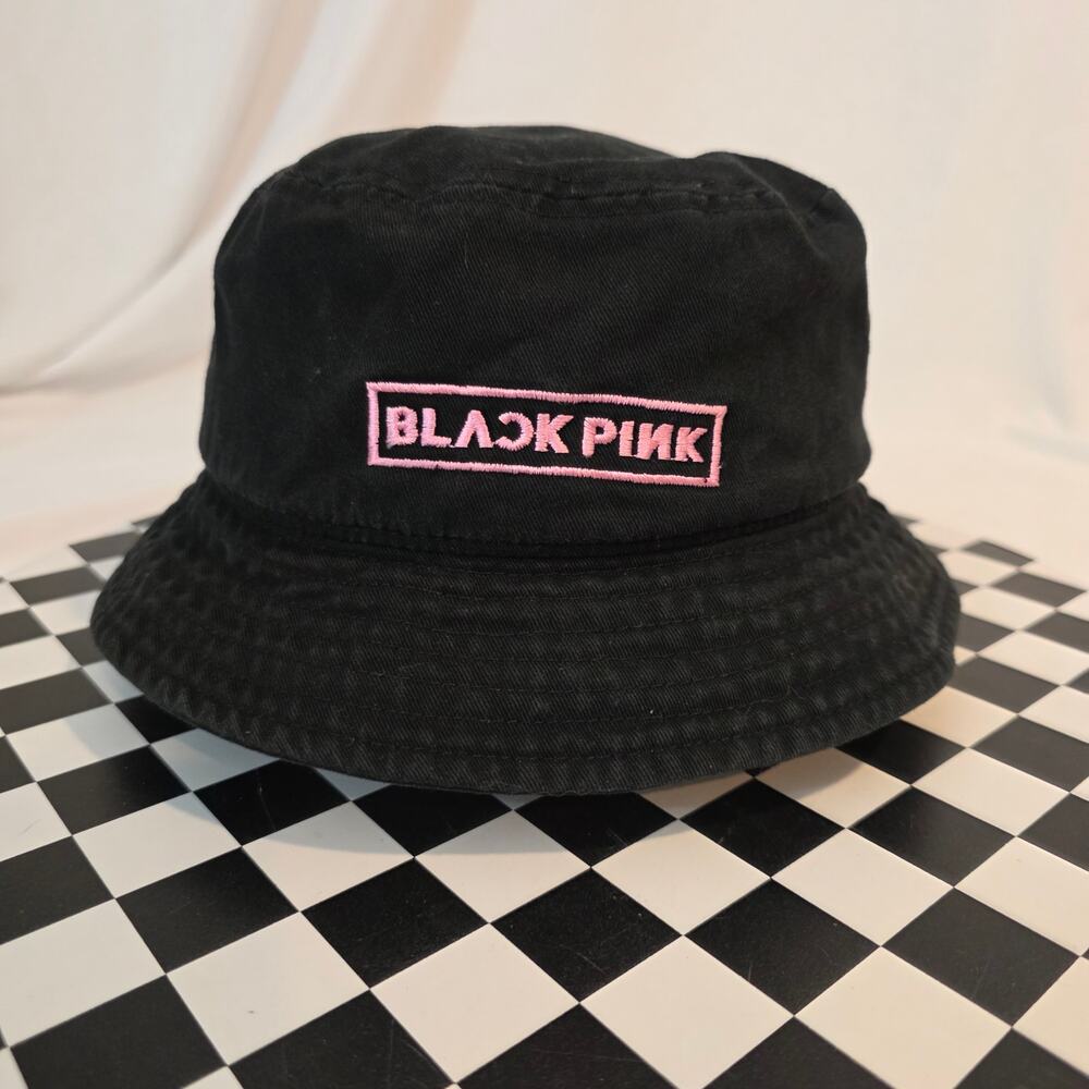 Blackpink Embroidered Black Cotton Bucket Hat Newhattan‎ Size S/M